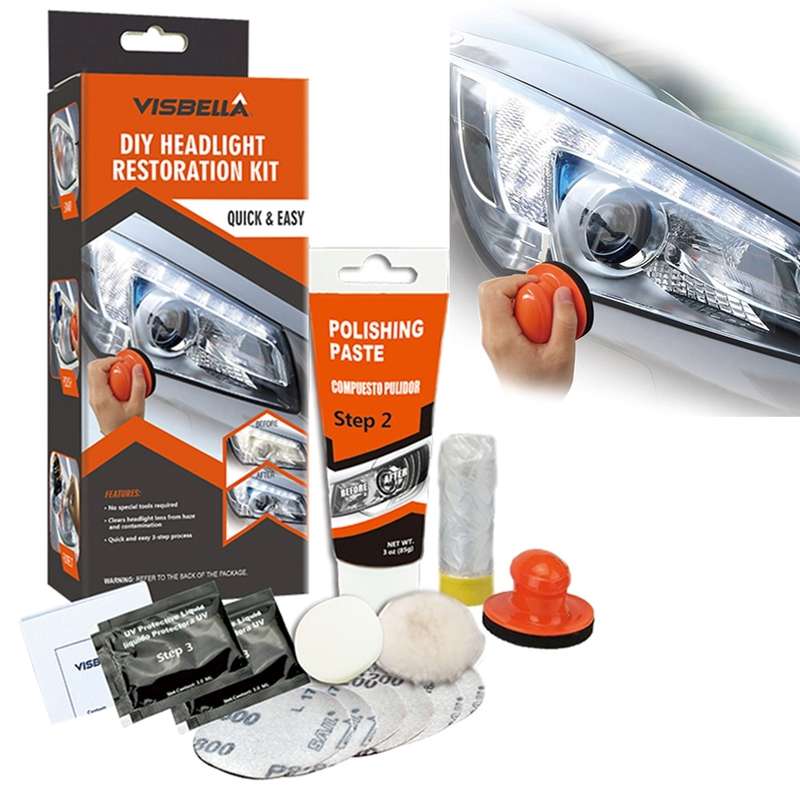Visbella Headlight Restoration Kit DIY Manual system