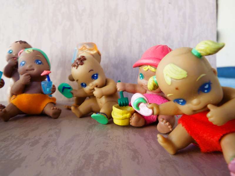 9 Vintage Baby Figurines as  1 lot