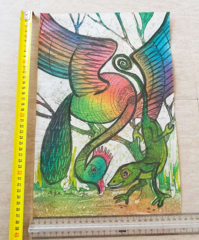 beautiful art by Mike Tunde Togbe from 1982 unfraimed