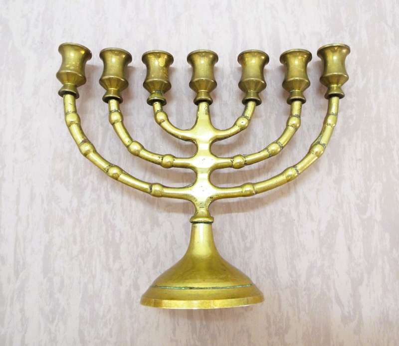Antique brass Menorah Rare item