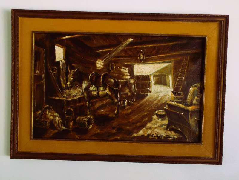 beautiful RARE art signed by the artist oil on canvased