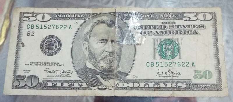 50 USA DOLLAR BILL (TRAVEL MONEY)