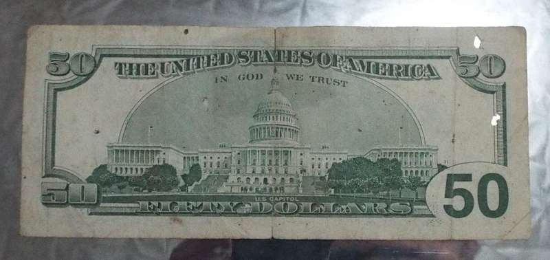 50 USA DOLLAR BILL (TRAVEL MONEY)