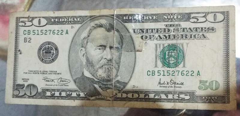 50 USA DOLLAR BILL (TRAVEL MONEY)