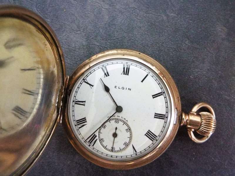 Rare antique  Elgin gold Pocket Watch with serial and cace numbers