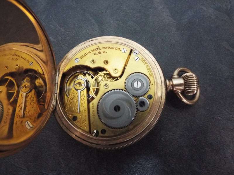 Rare antique  Elgin gold Pocket Watch with serial and cace numbers