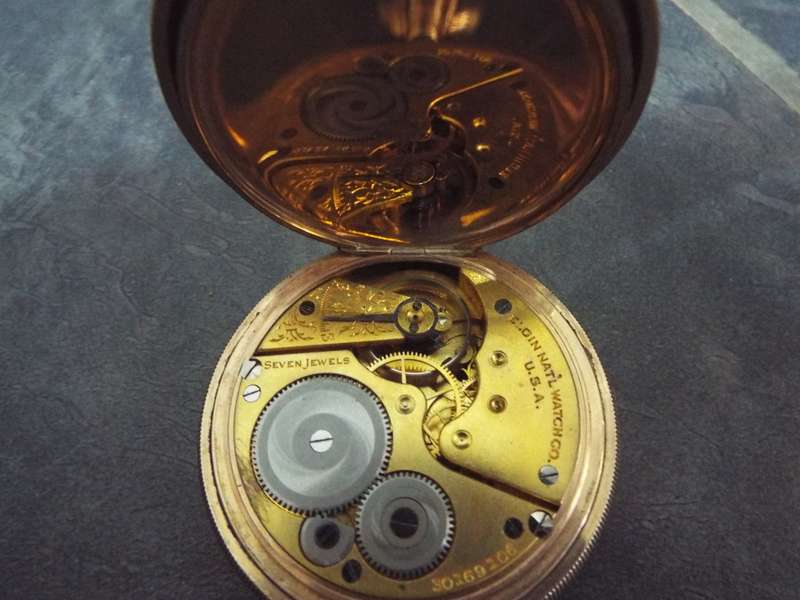 Rare antique  Elgin gold Pocket Watch with serial and cace numbers