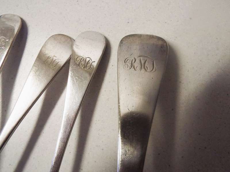4 x very nice antique spoons as 1 lot