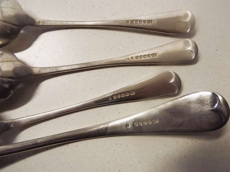 4 x very nice antique spoons as 1 lot