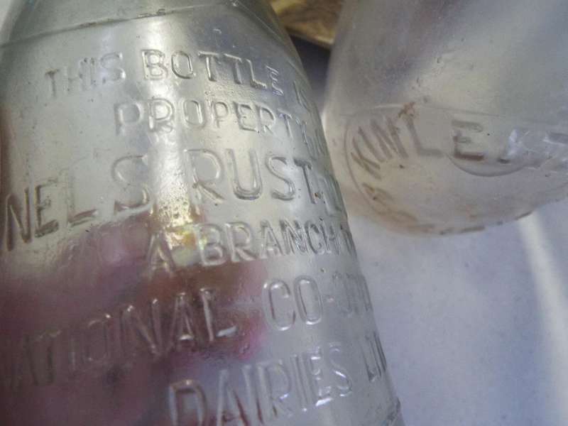 RARE Antique Hand Blown Late 1800s MILK BOTTLES X 3