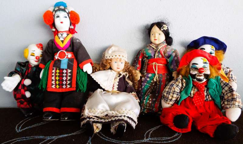 6 X NICE VINTAGE DOLLS AS 1 LOT