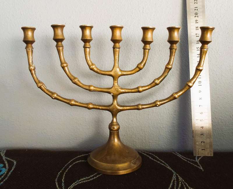 vintage 1950s Menorah ,nice and rare