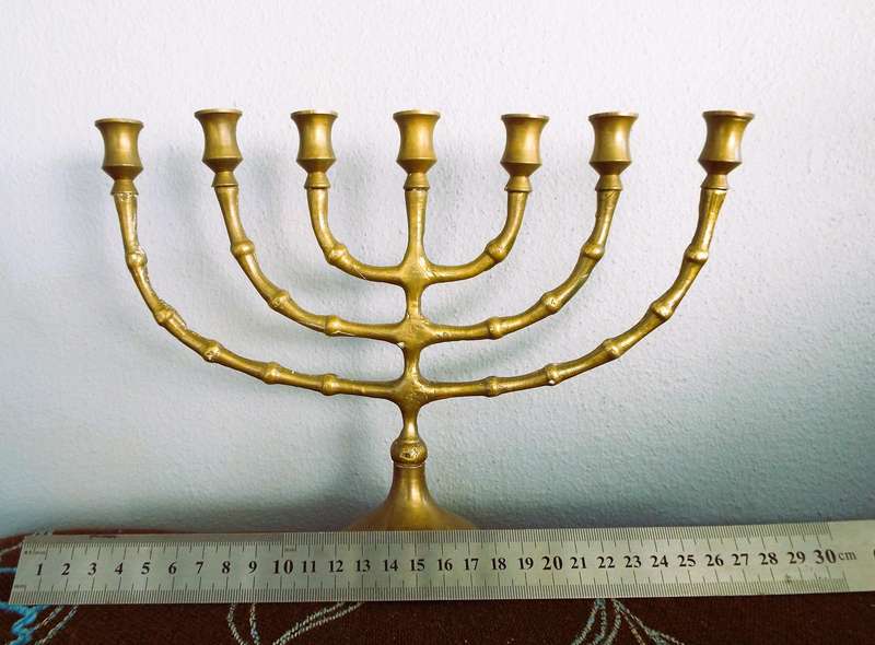 vintage 1950s Menorah ,nice and rare