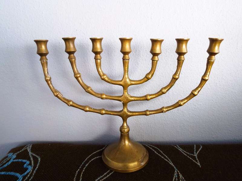 vintage 1950s Menorah ,nice and rare