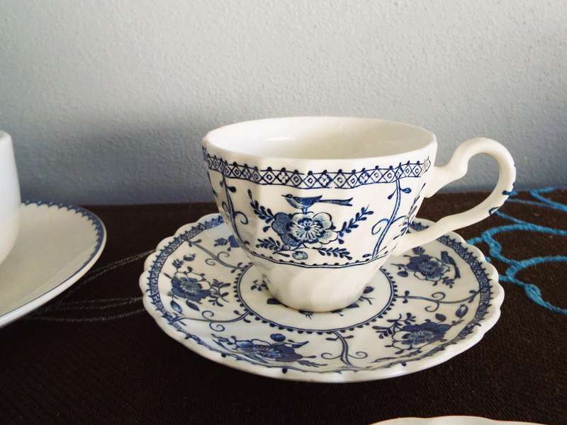 vintage BLOU EN WIT   lot