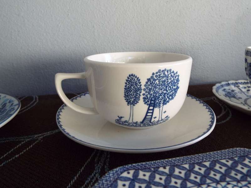 vintage BLOU EN WIT   lot