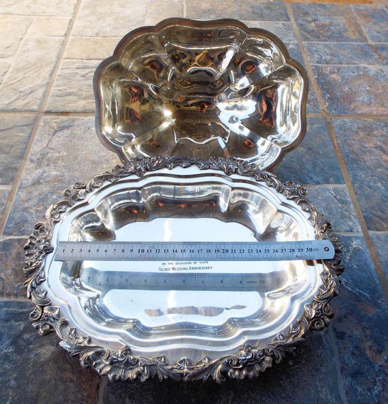 large silver plated dish /tureen