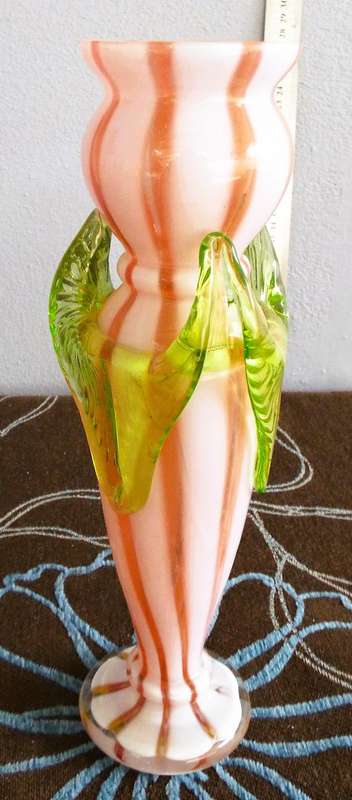 Vintage 1950s Art Deco Murano Vase - Rare Tri-Color