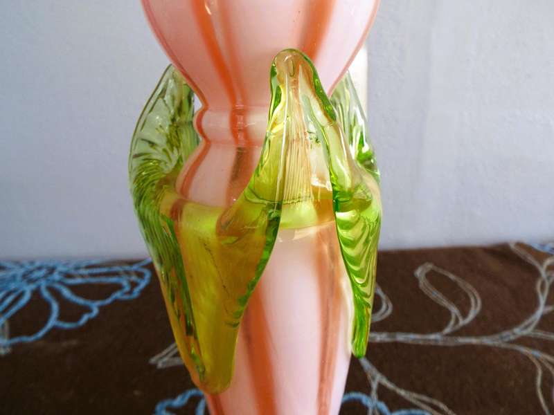 Vintage 1950s Art Deco Murano Vase - Rare Tri-Color