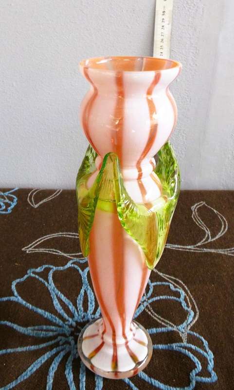 Vintage 1950s Art Deco Murano Vase - Rare Tri-Color