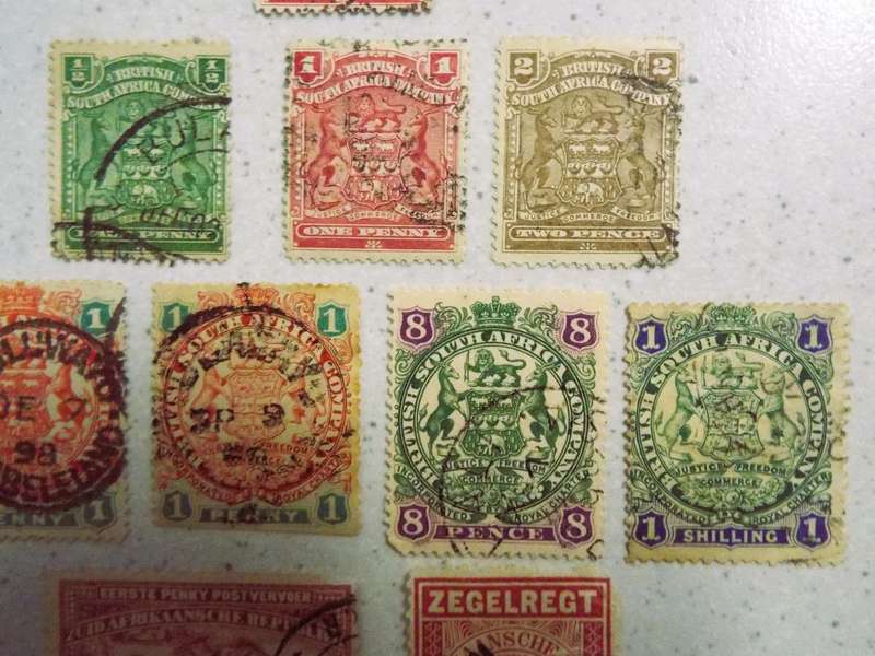SOME BRITISH SOUTH AFRICA COMPANY STAMPS