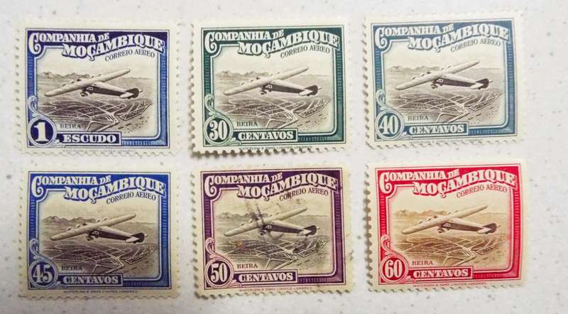 S3 ,part off , Mozambique Company 1935 airmail stamps