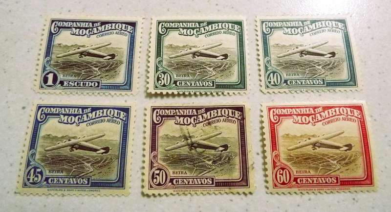S3 ,part off , Mozambique Company 1935 airmail stamps