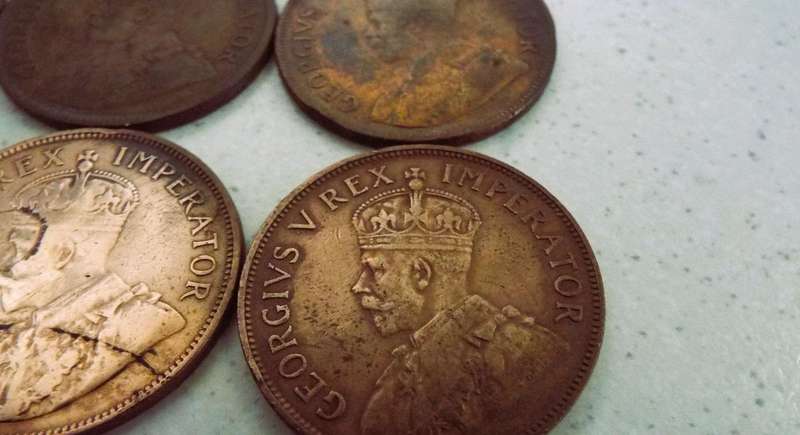 10 x king George the v  penny coins