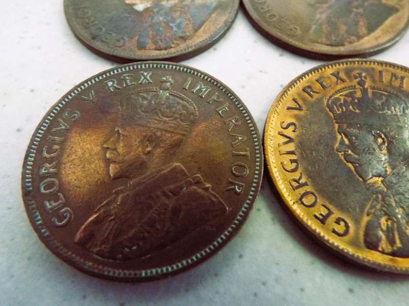 10 x king George the v  penny coins