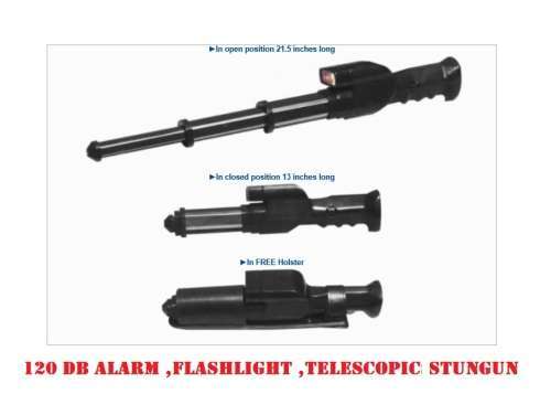 Rechargeable Telescopic Extendable Self Defence Stun Gun Baton
