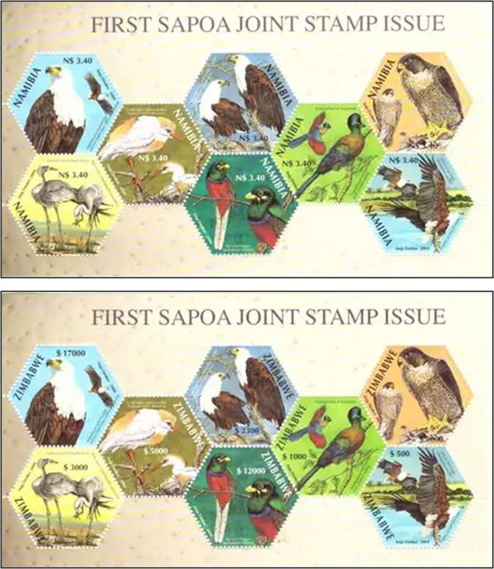 2008 SAPOA First Joint Stamp Issue Sheetlets Complete UMM(**) Incl. Rare Malawi & Angola Sheetlets