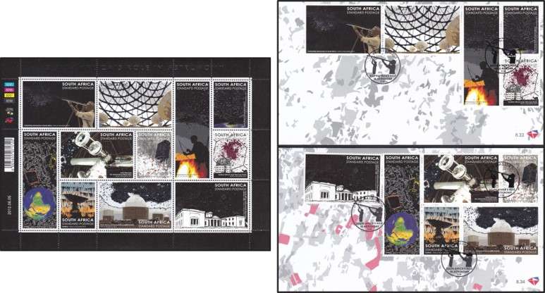 2012 RSA Astronomy Sheetlet & FDC 8.33 & 8.34  @  R630