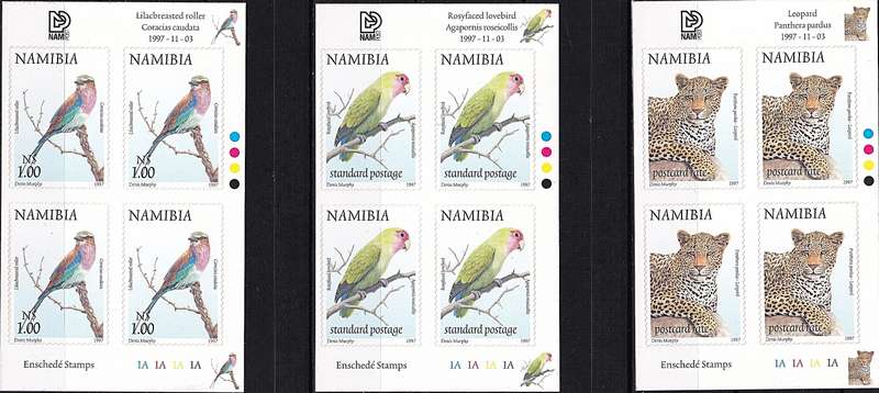1997 Namibia Self-Adhesive Definitive Blocks of 4 UMM(**)