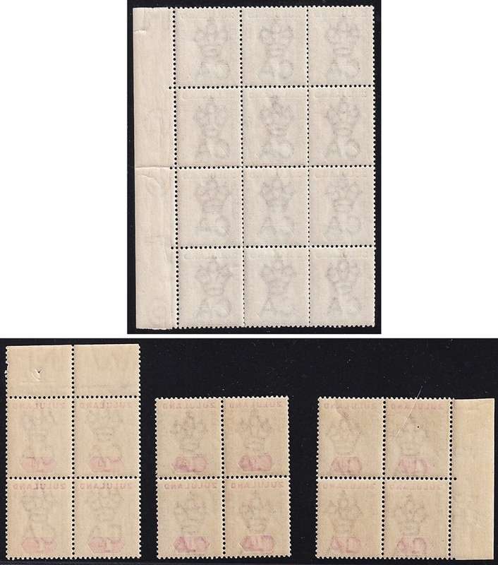 1894/6 Zululand ½d & 1d UMM(**) Positional Pieces  @ CV  R4,500+