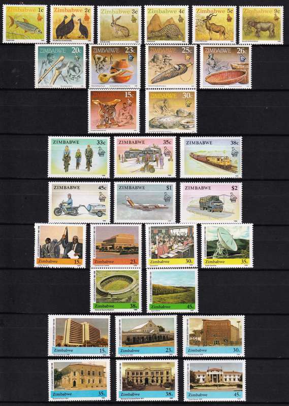 1990-1992 Zimbabwe UMM(**) Year Issues Complete @ CV  R1,600+