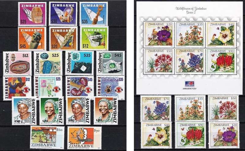 2002 Zimbabwe UMM(**) Year Issues & Minisheets Complete @ CV  R1,300+
