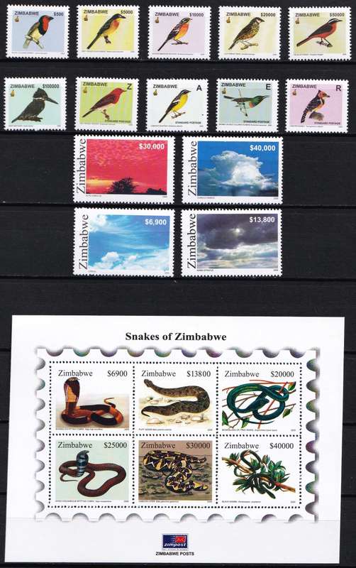 2005 Zimbabwe UMM(**) Year Issues & Minisheets - Some Very Scarce/Difficult