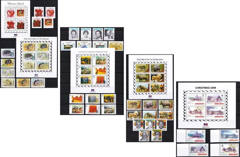 2008/9 Zimbabwe UMM(**) Year Issues & Minisheets @ CV  R2,500+