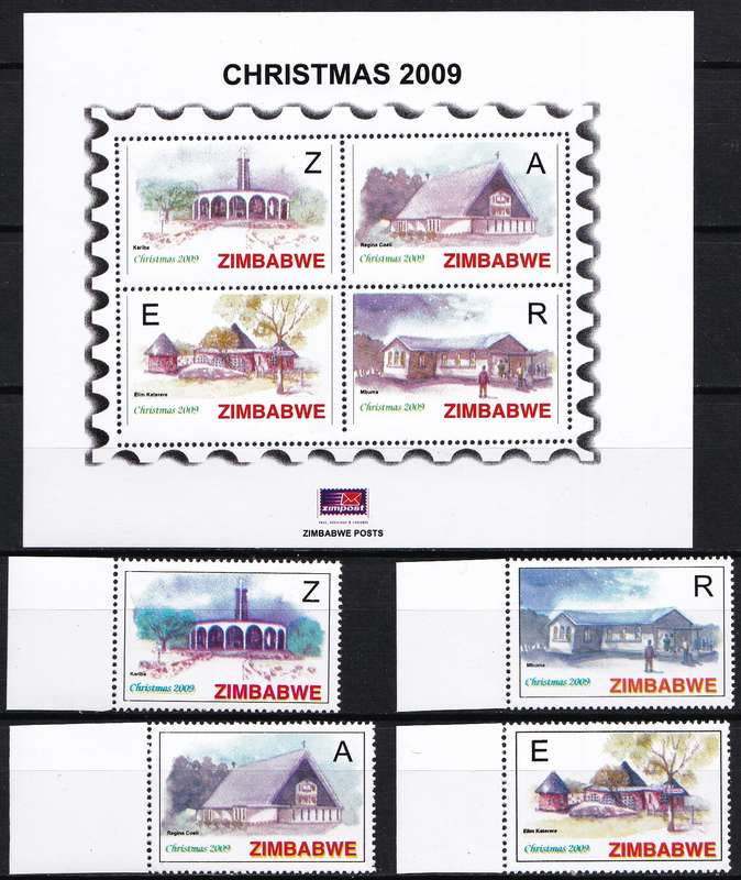 2008/9 Zimbabwe UMM(**) Year Issues & Minisheets @ CV  R2,500+