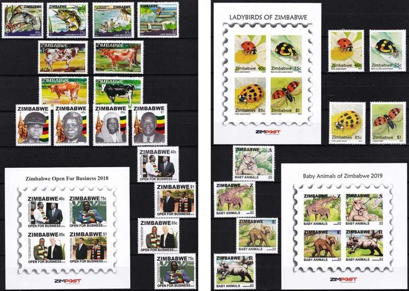 2017/19 Zimbabwe UMM(**) Year Issues etc (R2,150+) - Some Very Scarce/Difficult