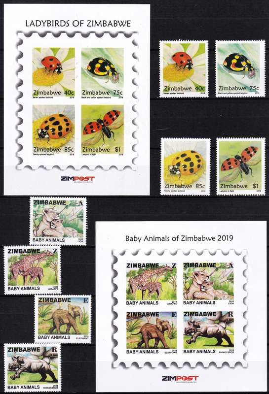 2017/19 Zimbabwe UMM(**) Year Issues etc (R2,150+) - Some Very Scarce/Difficult