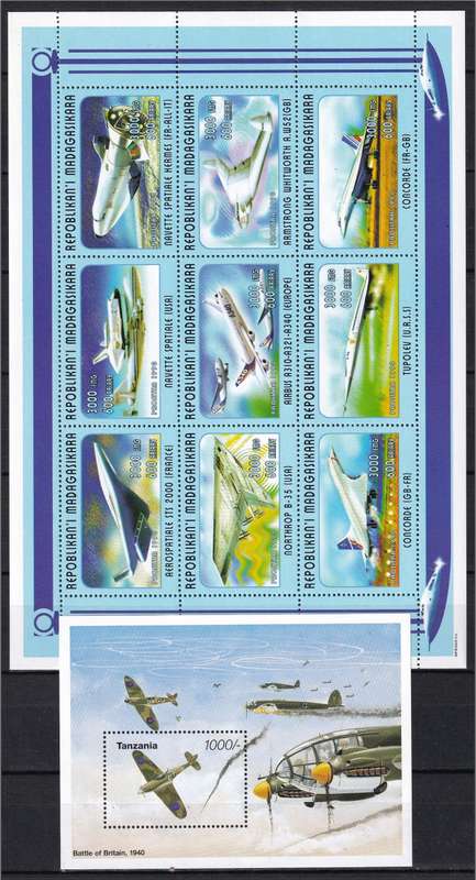 Aircraft Thematic Minisheets UMM(**) - Great Thematic!