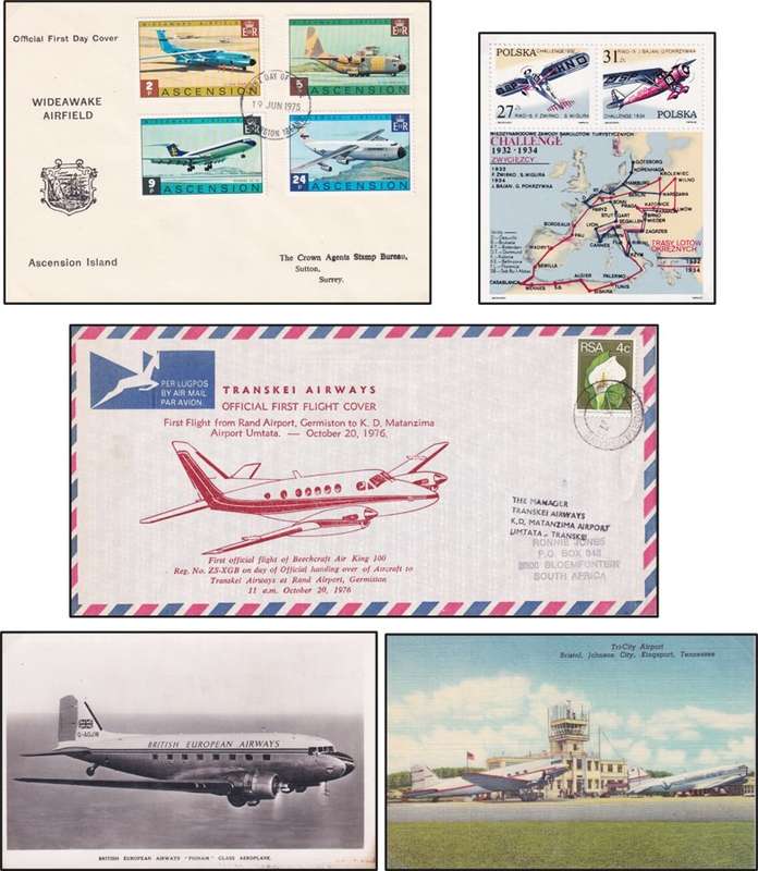 Folder with Huge Lot of Aircraft Thematic Stamps & Covers - Great Lot!!!