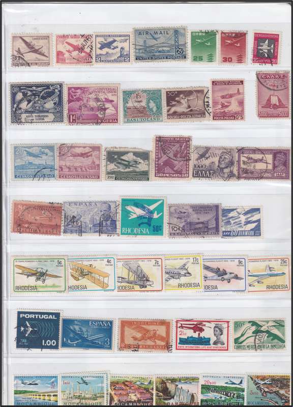 Folder with Huge Lot of Aircraft Thematic Stamps & Covers - Great Lot!!!