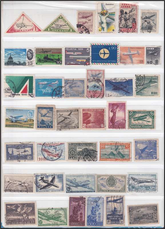 Folder with Huge Lot of Aircraft Thematic Stamps & Covers - Great Lot!!!