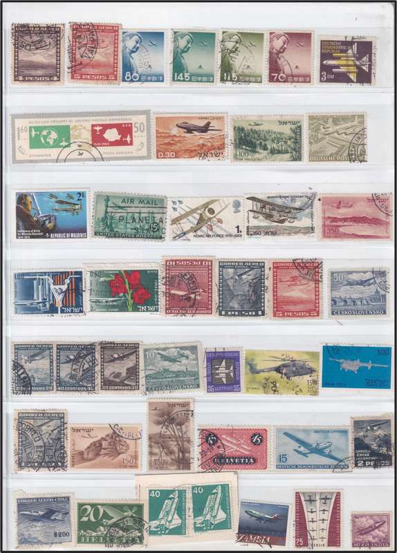 Folder with Huge Lot of Aircraft Thematic Stamps & Covers - Great Lot!!!