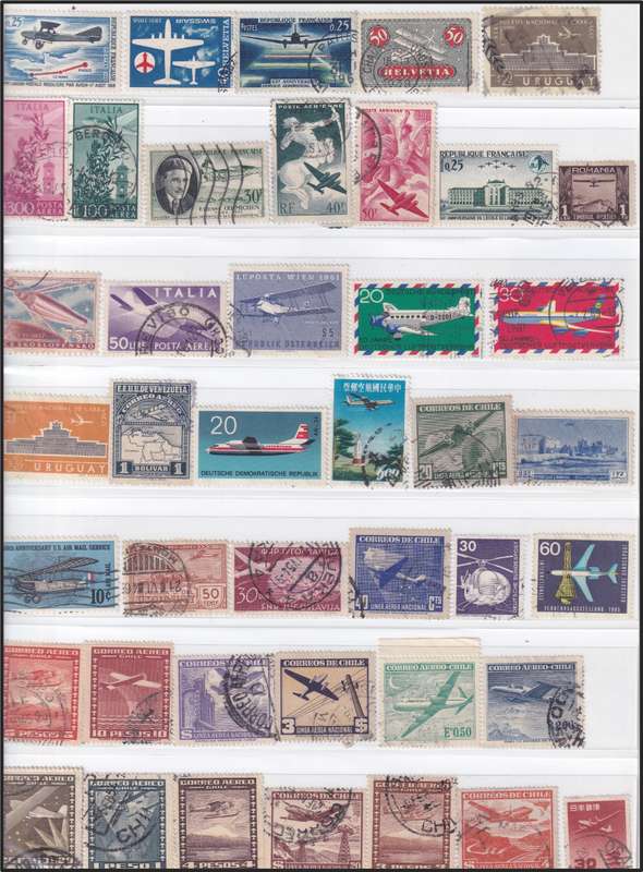 Folder with Huge Lot of Aircraft Thematic Stamps & Covers - Great Lot!!!