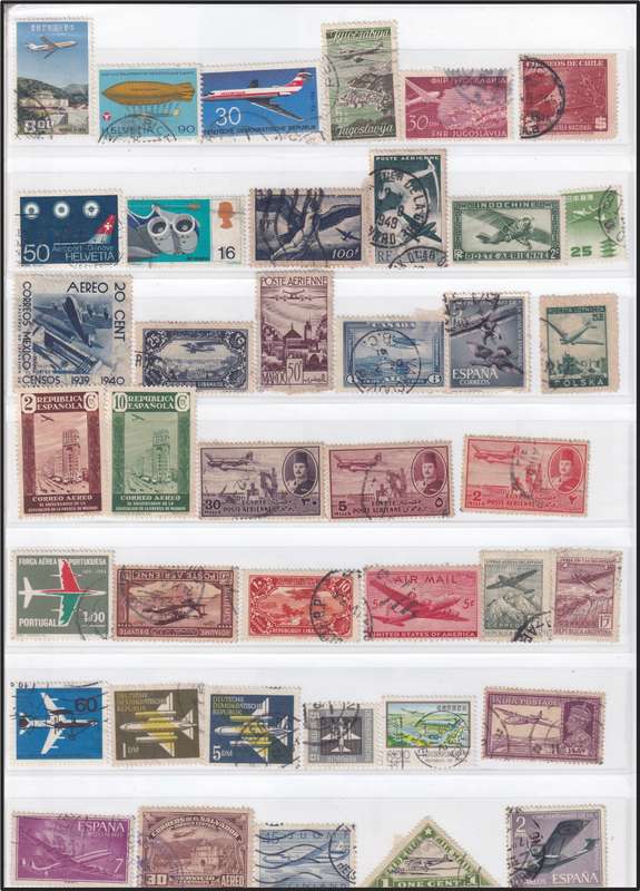 Folder with Huge Lot of Aircraft Thematic Stamps & Covers - Great Lot!!!