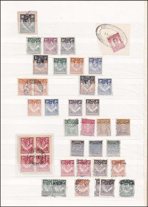 Lighthouse Stockbook (16 page/32 Sides) in Reasonable Condition with Northern Rhodesia