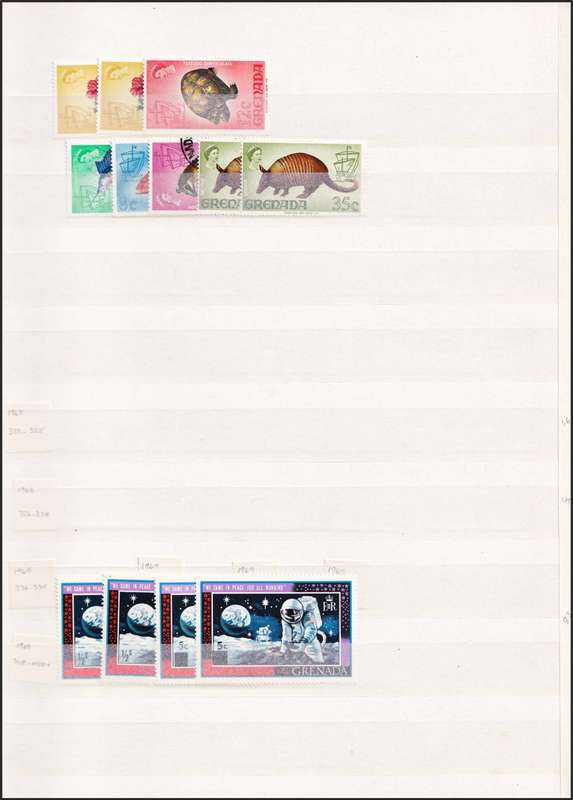 Red Stockbook (8 page/16 Sides) in Good Condition with Mint/Used Grenada